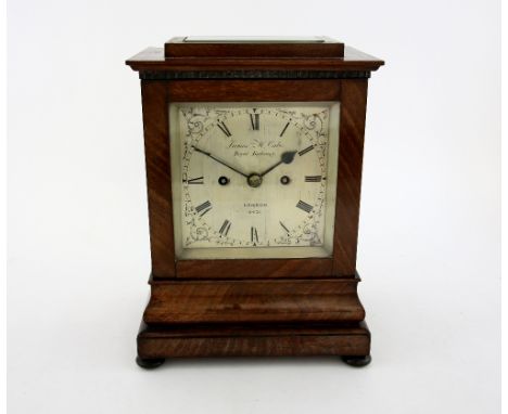 Early 19th century mahogany double fusee bracket clock by James McCabe of the Royal Exchange, London No 2431, silvered dial w