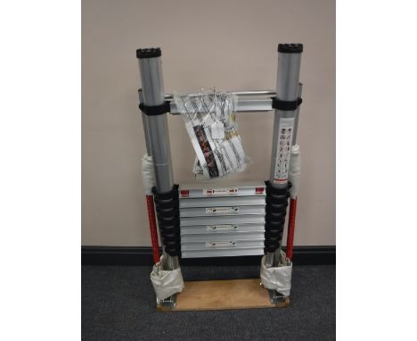 An Eckman nine rung aluminium loft ladder