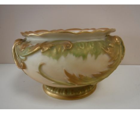 A Royal Worcester gilded blush ivory bowl, height 10 cm 