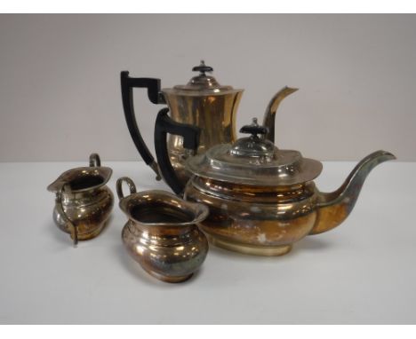 A four piece Viners plated tea service 
