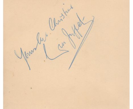 Lionel Jeffries signed 5x4 album page. An one other signed on reverse. Jeffries, 10 June 1926 - 19 February 2010, was an Engl