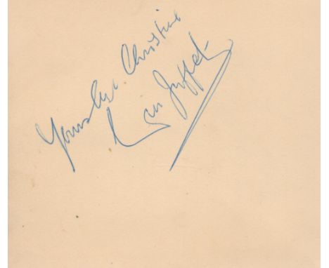 Lionel Jeffries signed 5x4 album page. An one other signed on reverse. Jeffries, 10 June 1926 - 19 February 2010, was an Engl