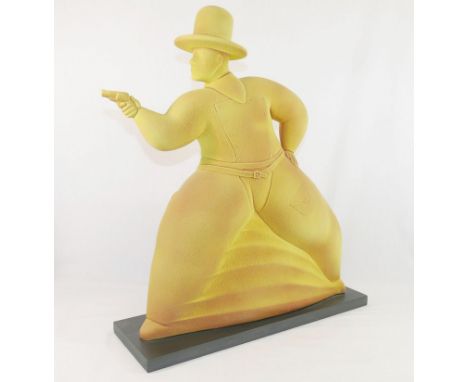 Tony Bennett (20th/21st Century British)+  
A large cast ceramic sculpture entitled 'Yellow Cowboy', 51cm high, purchased pri