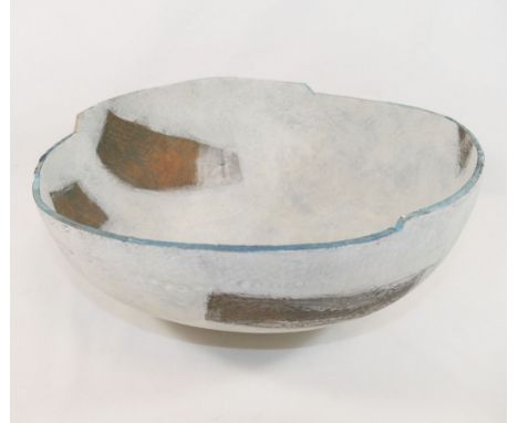 Alistair Knights (20th/21st Century British) +
Two pottery bowls; a moulded ceramic bowl entitled 'Bowl in the form of a lost