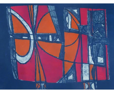 Trevor Bates (1921-2008)+
An untitled lithograph, signed and dated 1960 to lower margin, 53cm x 69cm, 
This lot is part of a 
