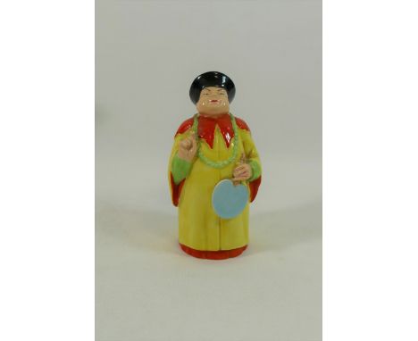 A Royal Worcester porcelain candle snuffer 'Mandarin', puce mark, c.1929, 9cm high CONDITION REPORT: Condition reports have n