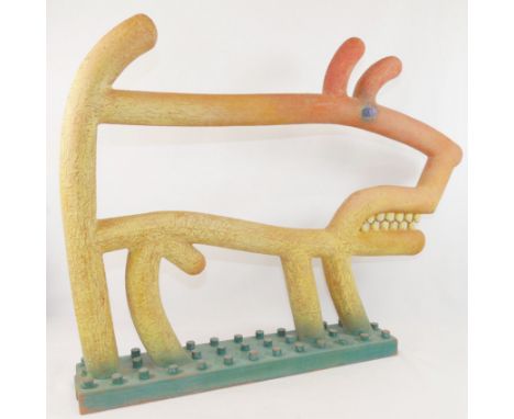 Tony Bennett (20th/21st Century British)+  
A large extruded ceramic sculpture entitled 'Dog', 50cm high, purchased privately