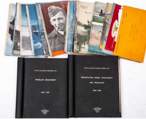 De Havilland Books:, 'Propeller Development 1940-1945' and 'Reciprocating Engine Development 1940-1945', together with a coll