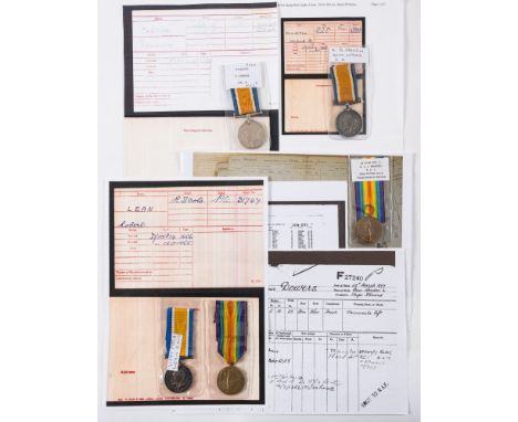 A WWI pair to '31747 Pte R Lean R Scots':, together with a Victory Medal to '227240 Pte 1 A C J Dowers RAF', and two War Meda