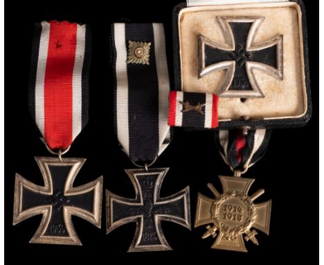 An Iron Cross, First Class, 1939 Pattern: in case of issue, a 1939 pattern Iron Cross Second class, an Iron Cross 1914 Patter