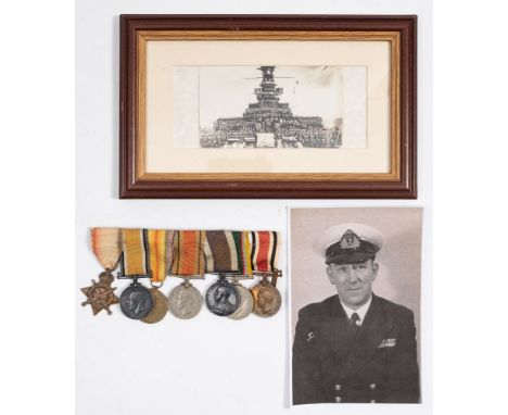 A WWI &amp; WWII Royal Navy group of seven to Chief Petty Officer Arnold Walter Nicholls (1896-1968):, 1914-15 Star, War Meda