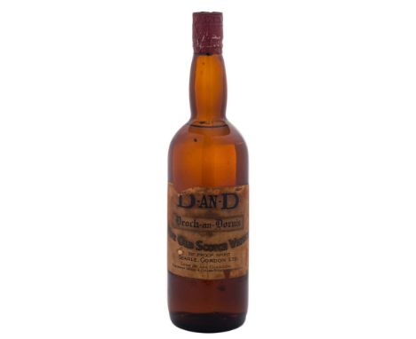 A rare bottle of 'D-an-D. Deoch-an Doruis' Fine Old Scotch Whisky by Searle, Gordon Ltd, London:, red foil seal to neck and l