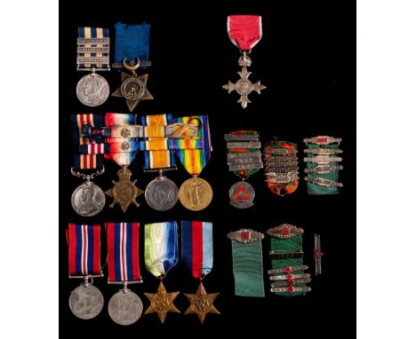 A Victorian Egypt and WWI family group of medals:, comprising Egypt Medal with three clasps (later issue QSA  style naming) a