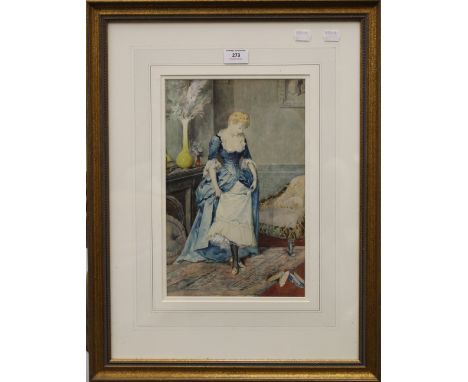 ARTURO ORSELLI (19th century) Italian, A New Pair of Shoes, watercolour, receipt to verso for Royall Fine Art, £750, 1992, fr
