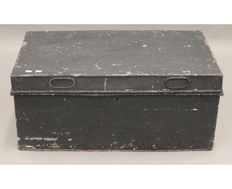 A Victorian tin trunk