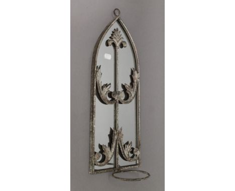 A single pot garden mirror. 56 cm high.
