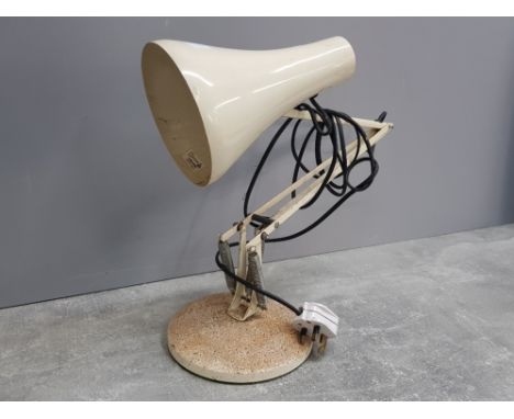 Vintage white painted metal anglepoise table lamp