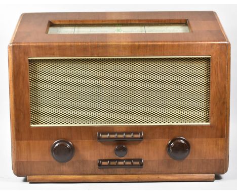 A Vintage Walnut Cased Ekco Model A52 Valve Radio, 53cm wide 