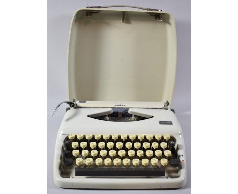 A Vintage Adler Tippa Manual Portable Typewriter with Instruction Booklet 