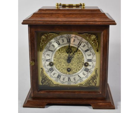 A Recently Refurbished Dutch Mantle Clock with Franz Hermle Westminster Chime Movement, 23cm high and 21cm Wide 