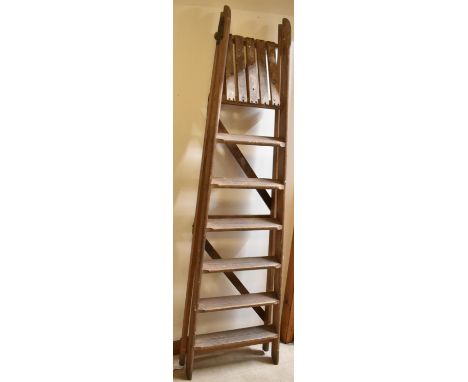 A Vintage Wooden Six Step Step Ladder 