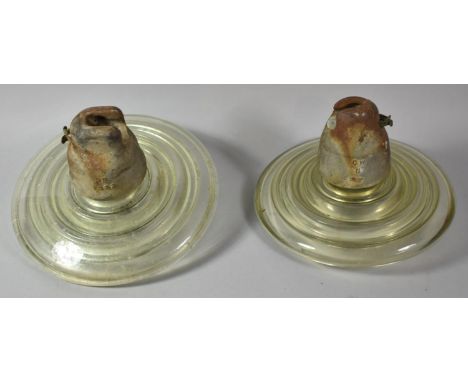 A Pair of Vintage Electric Pylon Insulators, no.BB1032/1 