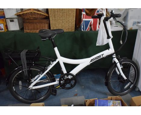 A New and Unused "Assist" Electric Power Assisted Bicycle Complete with Owners Manual Power Cables and Accessories 