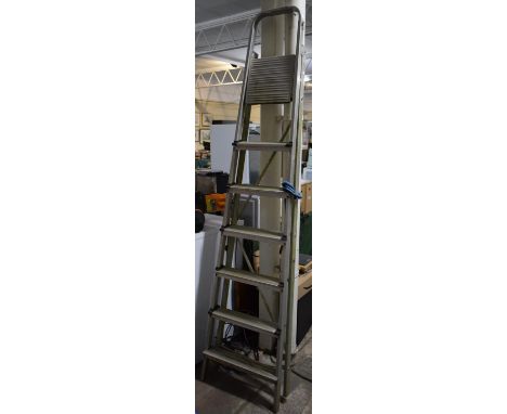 An Aluminium Six Step Step Ladder 