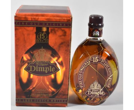 A Single Bottle of 15 Year Old Dimple Scotch Whisky in Cardboard Container 