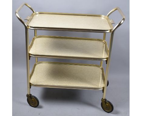 A Vintage Three Tier "Tray Top" Trolley, 70cm wide 