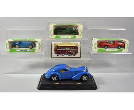 A Collection of Three Corgi Diecasts, Days Gone by and Burago Bugatti Atlantic 1936 