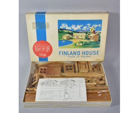 A Vintage Wooden Model Construction Kit, "Finland House", Made in Finland, Unopened and with Instructions 