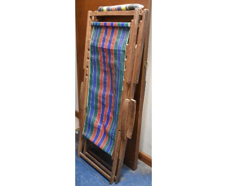 Three Vintage Deck Chairs 