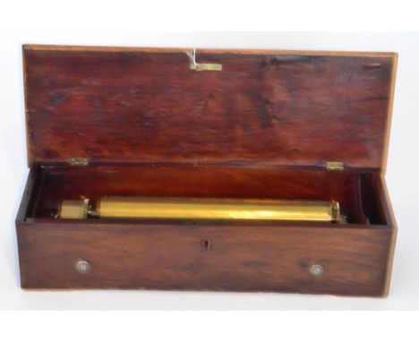 A keywind musical box, serial no 17338 stamped Nicole A Geneve, playing eight airs, cylinder 32.5cm, in later inlaid rosewood