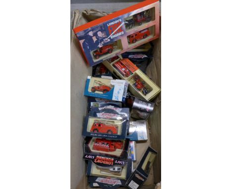 Twenty-one Days Gone model vehicles including two fire engine sets