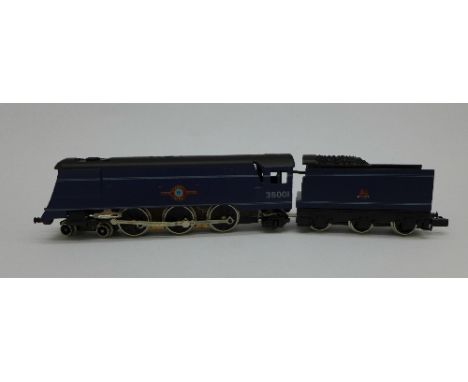 A Graham Farish 1507 Merchant Navy BR (Blue), Channel Packet, model railway locomotive, boxed