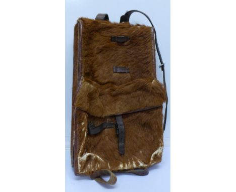 A K. Portmann WWII German army pony hide backpack
