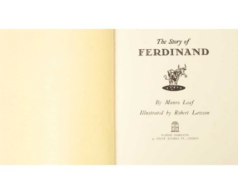 Leaf (M) The Story of Ferdinand Illustrated by Robert Lawson, London: Hamish Hamilton, 1937, first edition, publisher's cloth