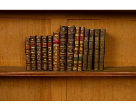 Fine Bindings, to include: Addison (Joseph) Works, London: J and R Tonson and S Draper, 1746, 4 vols, 16mo, full calf gilt; W
