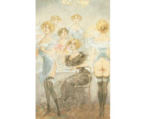 European School, 20th Century Set of Four Erotic Studiesprints in colours22cm x 14cm  Framed and glazed. All pictures are gen