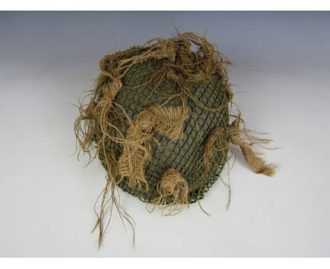 A reproduction Second World War British Mk 1 airborne troops' helmet