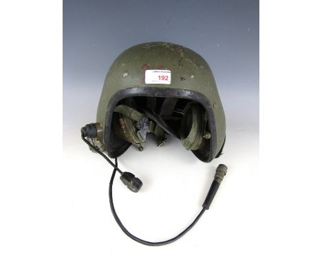 A late 20th Century British Army armoured fighting vehicle crewman's helmet