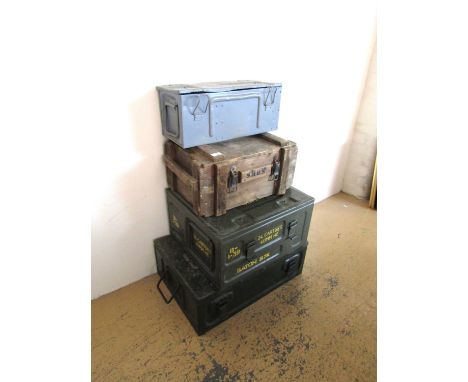 Second World War ammunition boxes