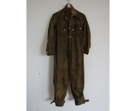 A set of vintage Barbour waxed cotton overalls