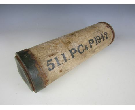 A 1942 dated ammunition carrying tube