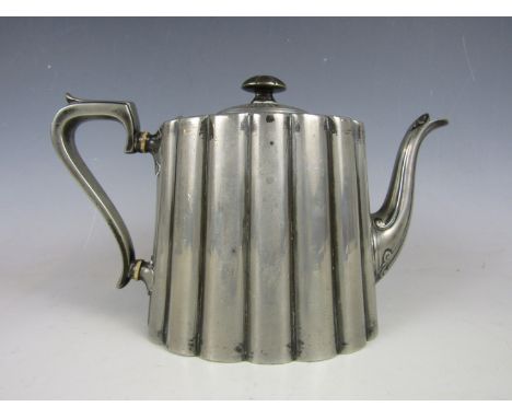 A late 19th century James Dixon of Sheffield Britannia metal teapot