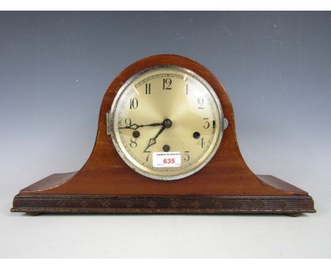 A Napoleon hat mantel clock