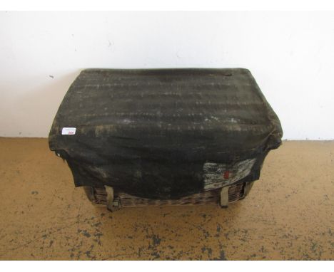 An Army wicker equipment chest