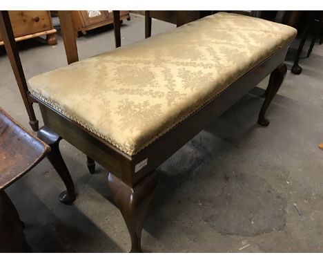 A Victorian mahogany double piano stool