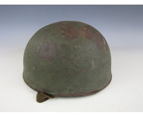 A British Army Royal Armour Corp steel helmet